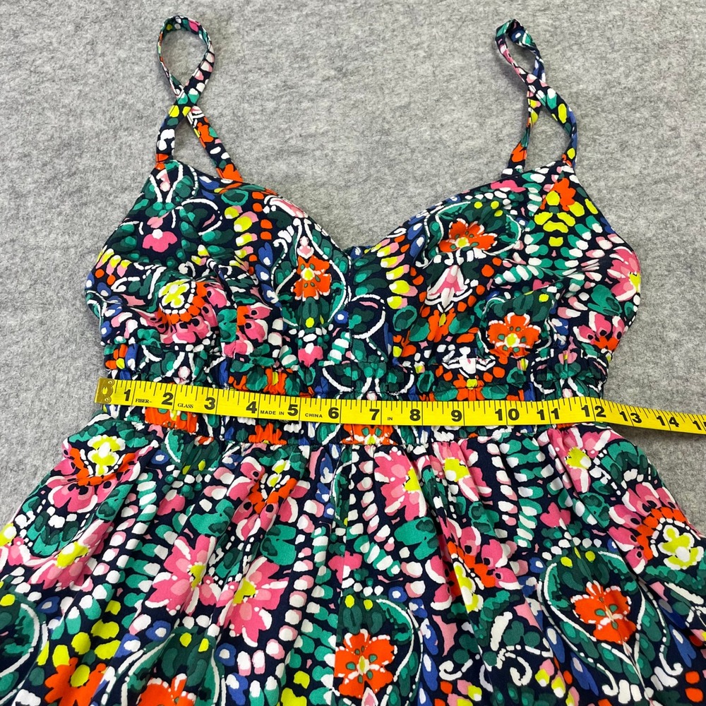 Old Navy Womens Small Floral Paisley Maxi Dress V-Neck Smocked Waist Cutout Back - Picture 14 of 15